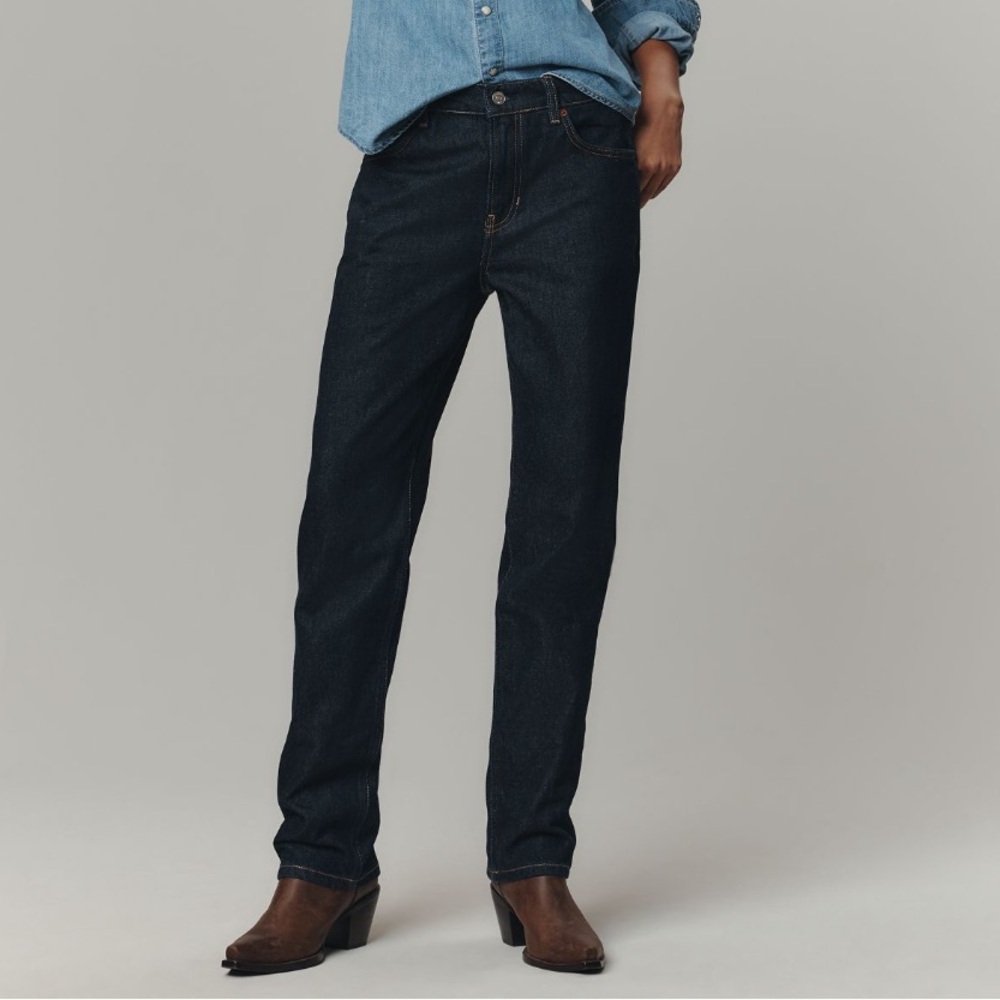 Reformation from Anthropologie Greer Mid-Rise Straight Rigid Jeans Ondine 31 NWT